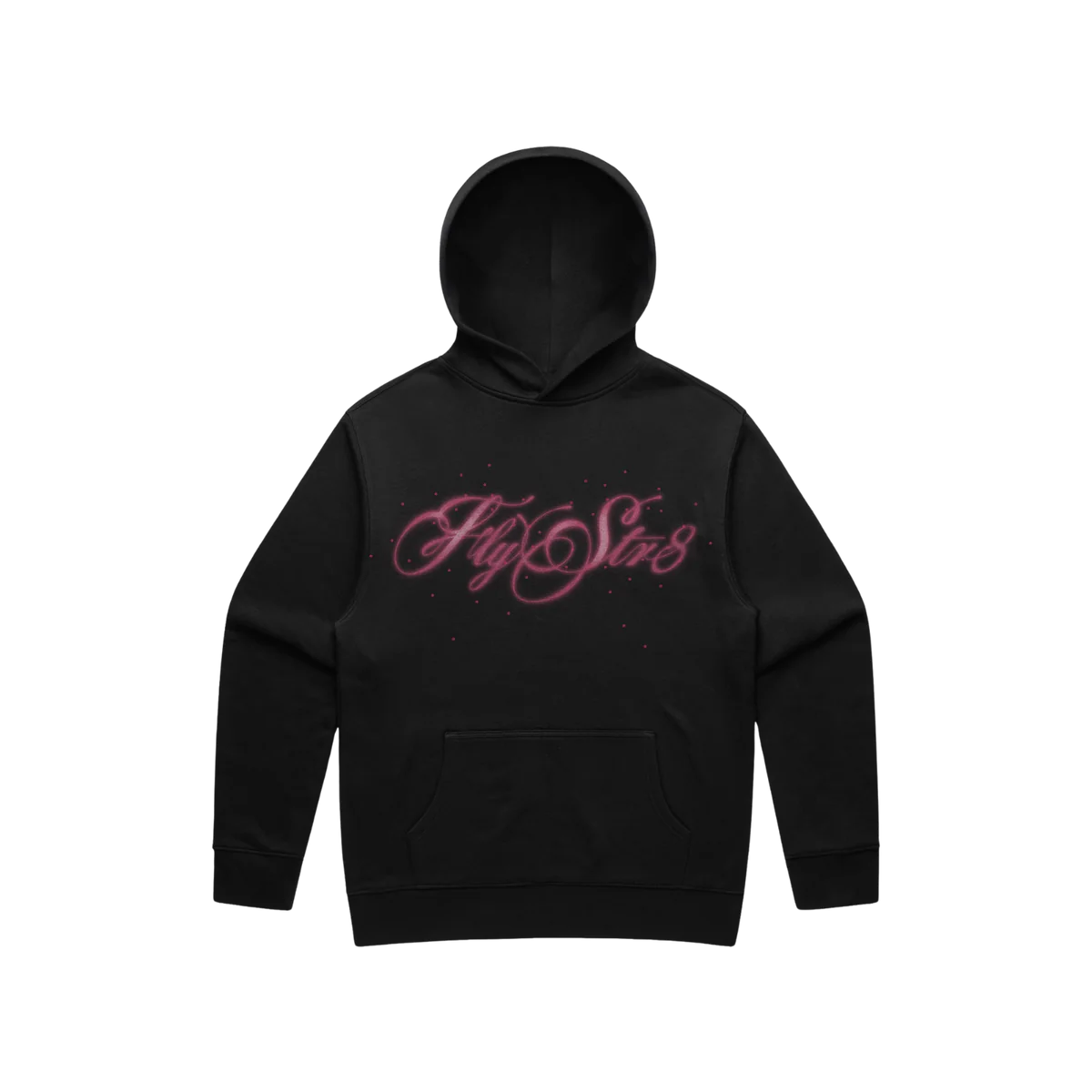 'Sega' Spray Script Black Hoodie