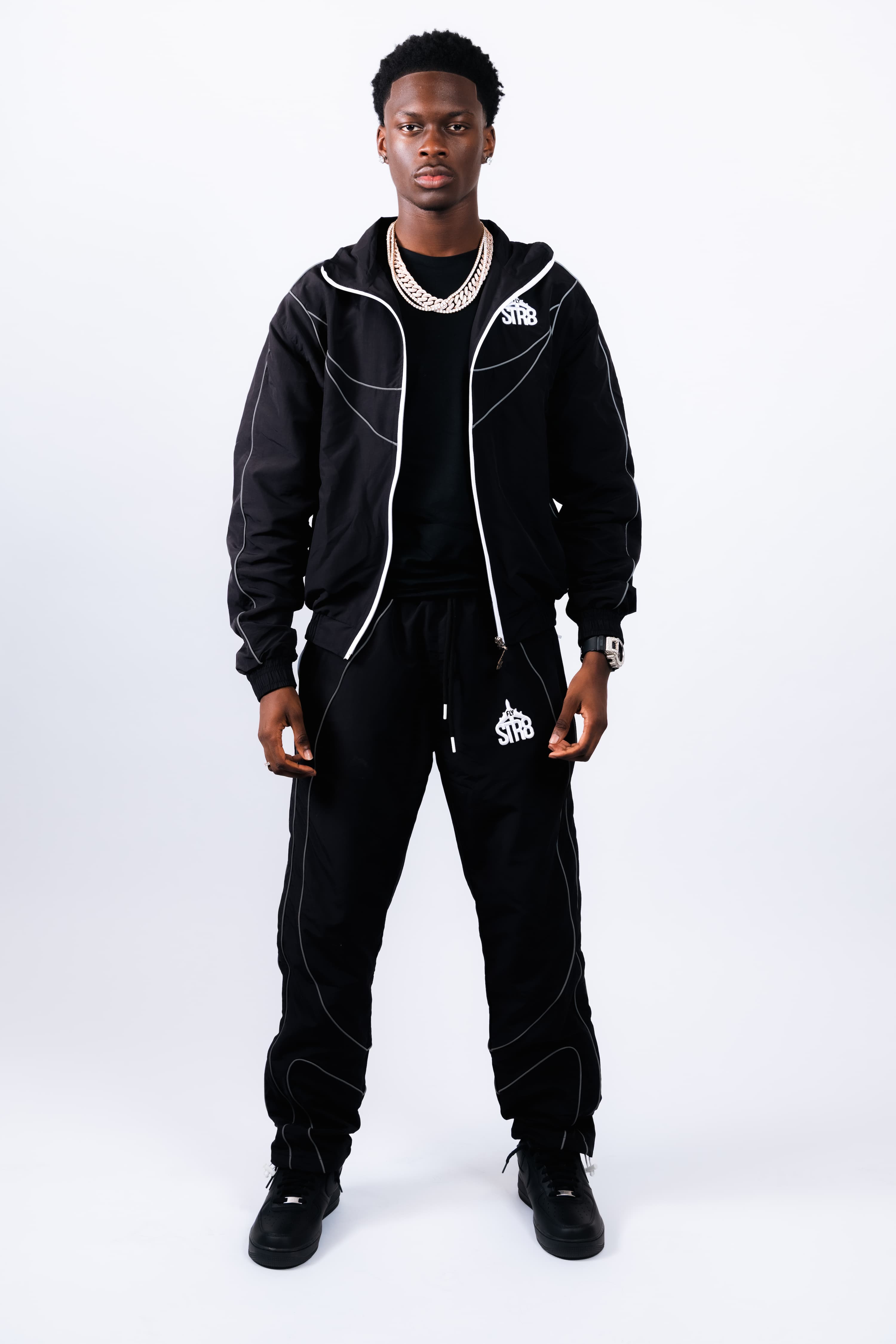 STR8 SHELL SUIT | BLACK MENS
