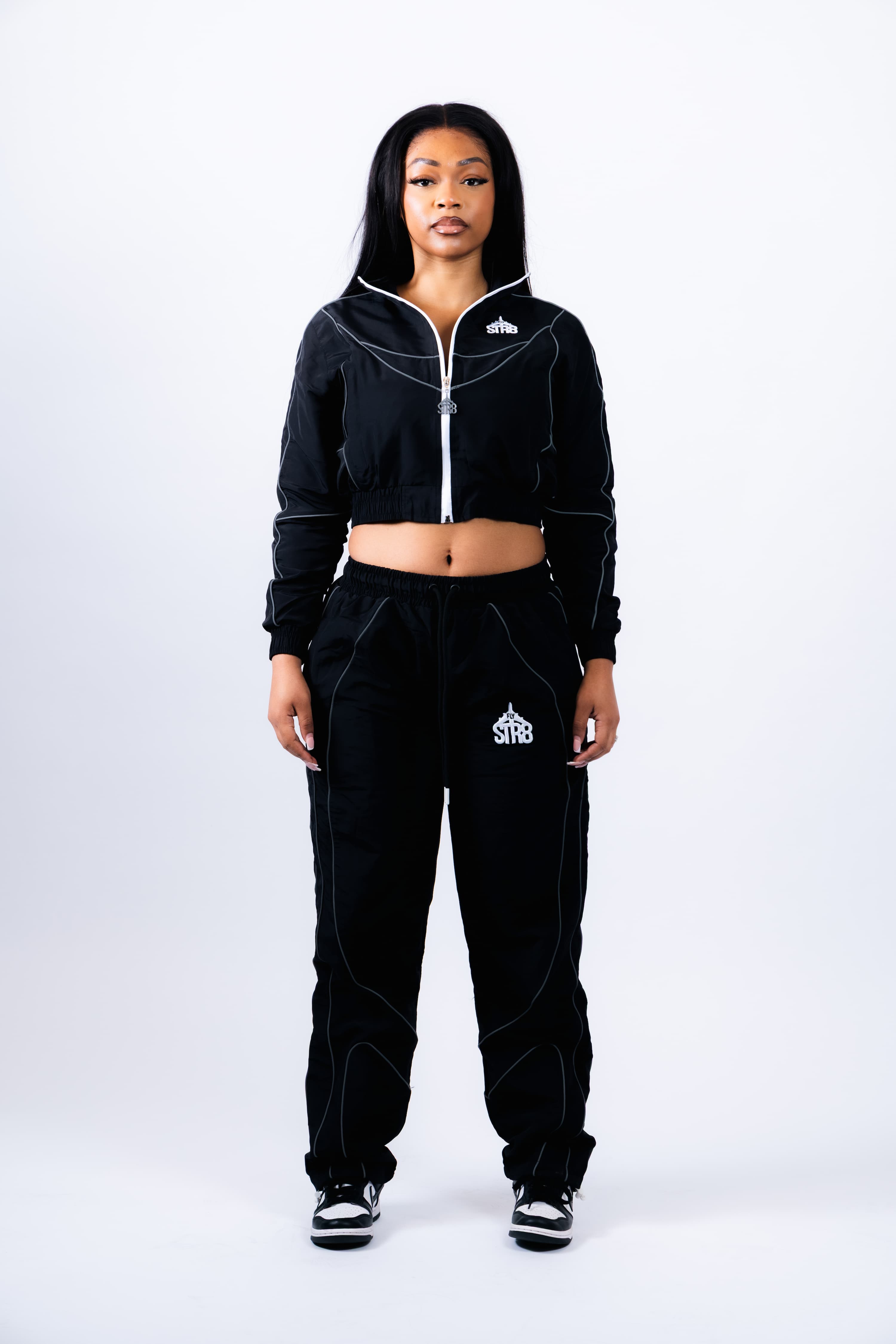 STR8 SHELL SUIT | BLACK WOMENS