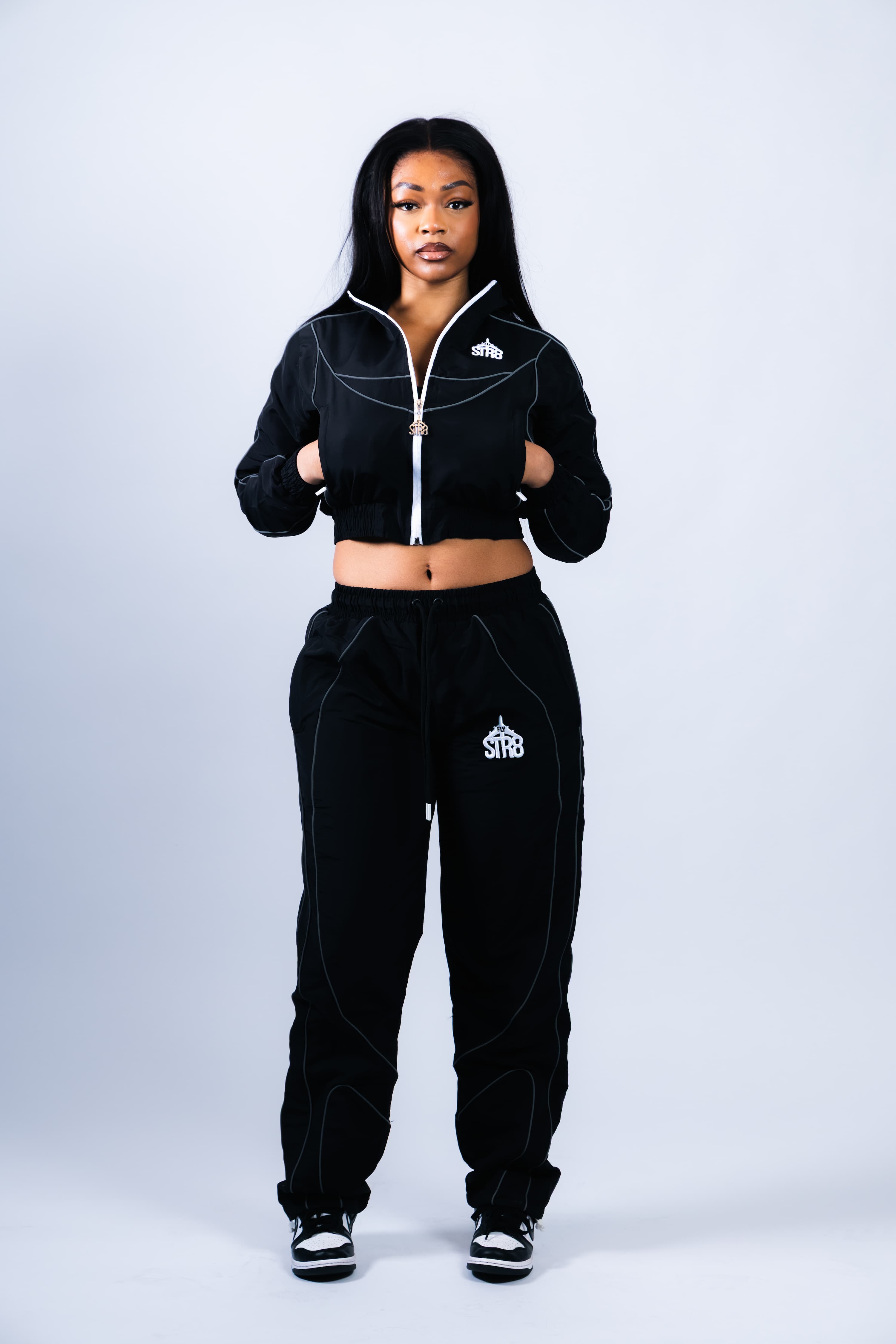 STR8 SHELL JOGGERS | BLACK WOMENS