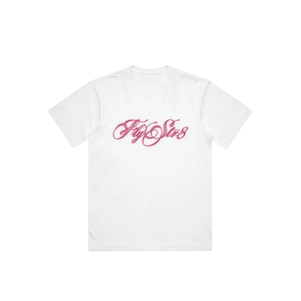 Script Print White Tee