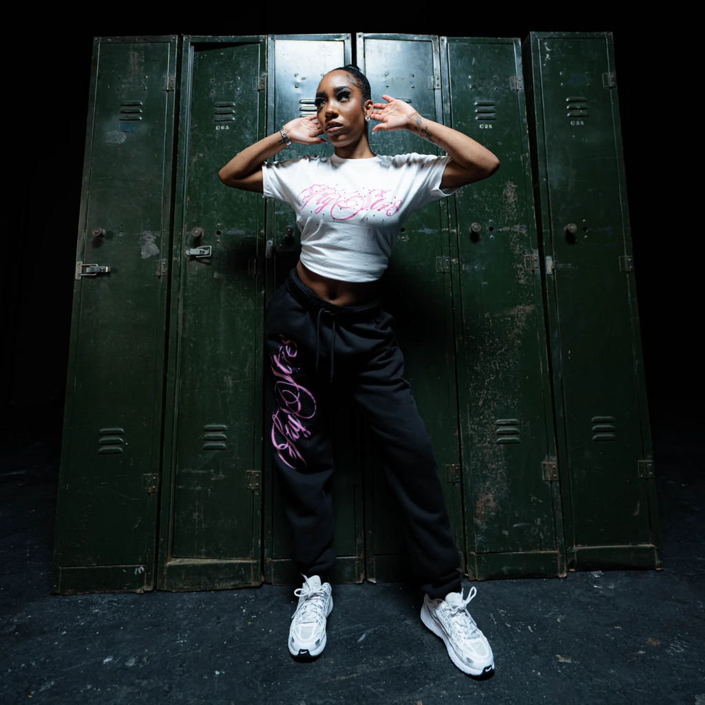 Script Print White Tee