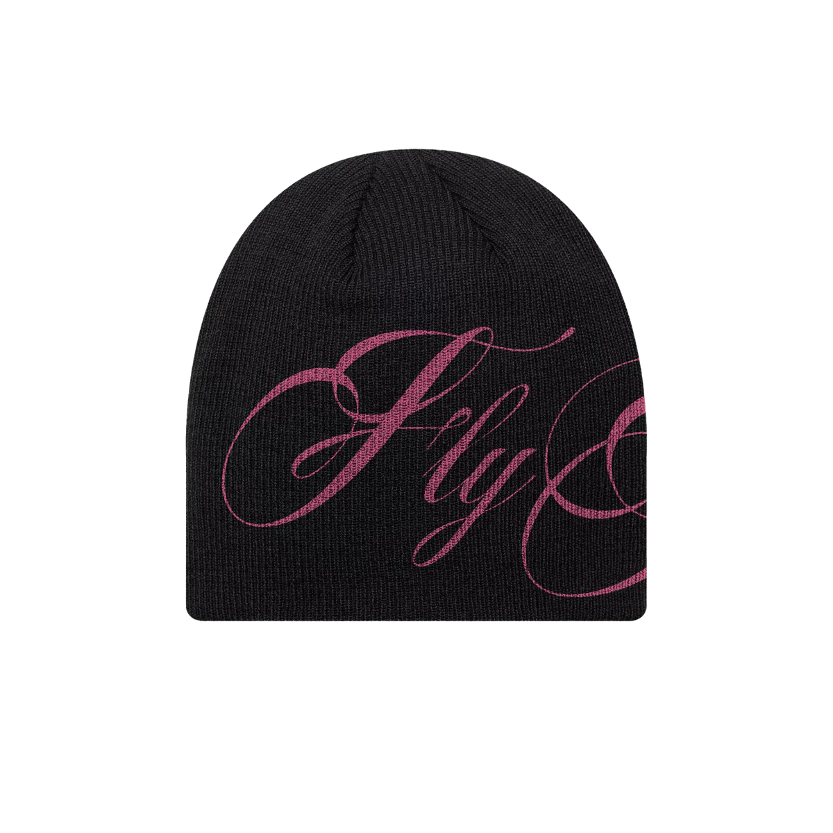 Script Black Beanie