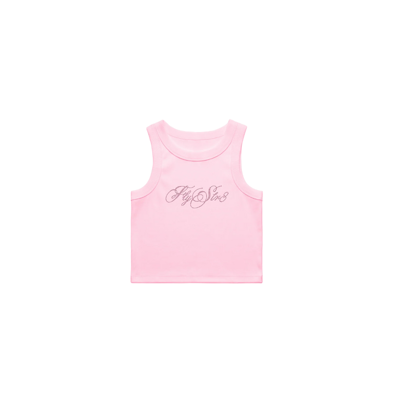 Diamonte Script Pink Women's Tank